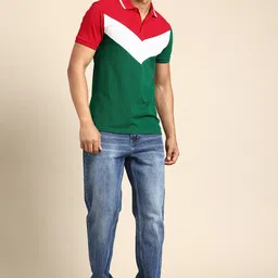 United Colors of Benetton Colorblocked Polo Collar T-shirt image 4