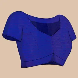 Anjaneya Sarees Blue Silk Woven Saree With Unstitched Blouse image 3