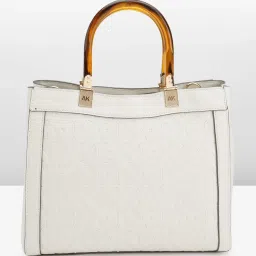 Anne Klein White Textured Handbag image 2