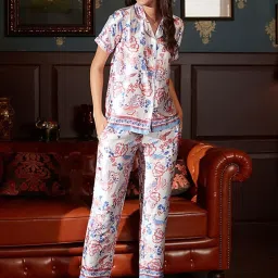 Dusk Attire Multicolor Floral Escape Pyjama Set image 2