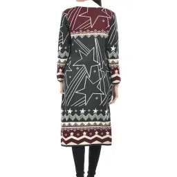 American Eye Dark Grey Self Design Shrug image 2