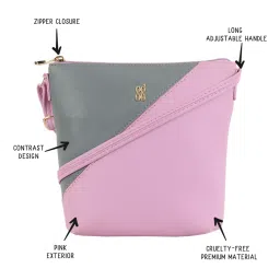 Baggit Pink Small Cross Body Bag image 2