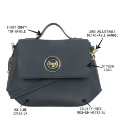 Baggit Blue Small Satchel Handbag image 2