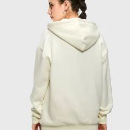 Bewakoof Off White Graphic Print Hoodie image 2