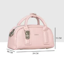 Esbeda Pink Solid Small Handbag image 2