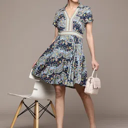 Label Ritu Kumar Ethnic Motifs Print A-Line Dress-picture-23
