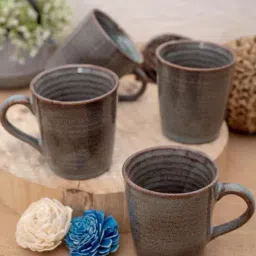 Goodhomes Brown Stoneware Coffee Mugs (320 ml) - Set of 4-image-58