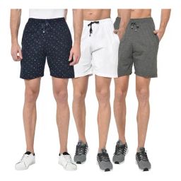 Vimal Jonney Multicolor Regular Fit Shorts - Pack of 3-picture-42
