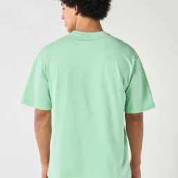 Bewakoof Green Cotton Relaxed Fit Graphic T-Shirt image 2