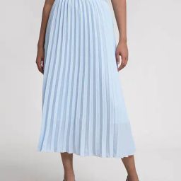 FableStreet Light Blue Regular Fit Skirt-picture-1