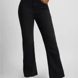 Forever 21 Black Blended Regular Fit Mid Rise Jeans-image-82