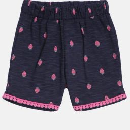 Kryptic Kids Navy & Pink Cotton Printed Shorts-picture-45