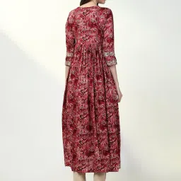 showoffff SHOWOFF Red & White Embroidered Kurta image 2