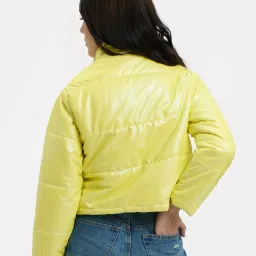 The Souled Store Yellow Regular Fit Jacket image 2