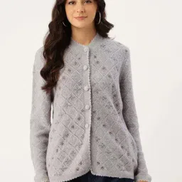 Apsley Grey Regular Fit Embellished Cardigan-picture-34
