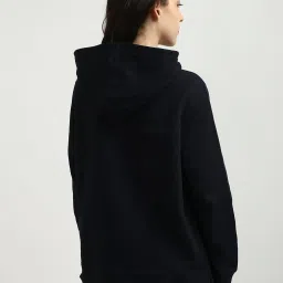 TOMMY HILFIGER Navy Cotton Embellished Hoodie image 2