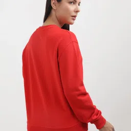 TOMMY HILFIGER Red Cotton Graphic Print Sweatshirt image 2