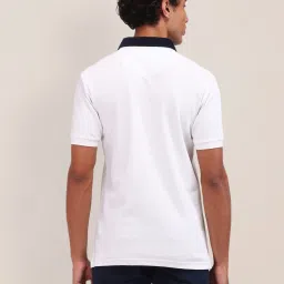 U.S. Polo Assn. White Cotton Slim Fit Polo T-Shirt image 2