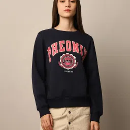 Only Navy Graphic Print Sweatshirt image 2