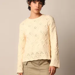 Only Cream Self Design Pullover image 2