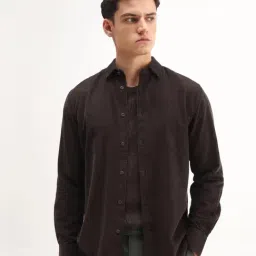Rare Rabbit Brown Cotton Solid Regular Fit Casual Shirt-picture-42