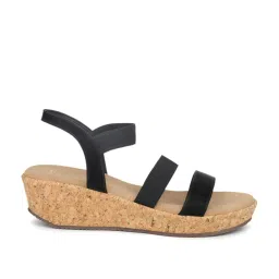 Inc.5 Women's Black Ankle Strap Wedges image 2