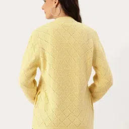 Apsley Yellow Regular Fit Embellished Cardigan image 2
