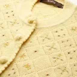 Apsley Yellow Regular Fit Embellished Cardigan image 5