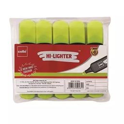 Cello Hi-Lighter with Chisel Points Yellow (Pack of 10 Pcs)-picture-14