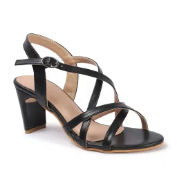 Iconics Women's Black Ankle Strap Sandals image 2
