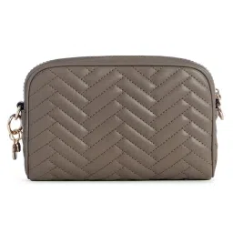 Guess Dark Taupe Quilted Anning Crossbody Camera Bag image 2