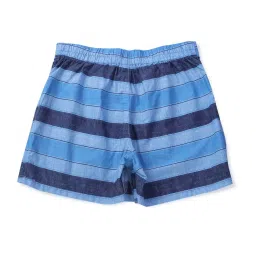Gini & Jony Kids Blue Cotton Striped Skirt image 2