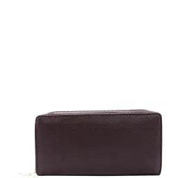 THE HOLISTIK Euphoria Brown Textured Zip Around Wallet for Women image 2