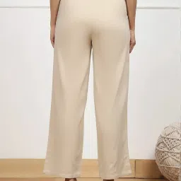 Biba Beige Plain Trousers image 2