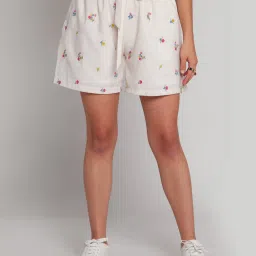 zink london zink Z White Embroidered Shorts image 1