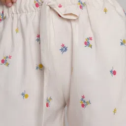 zink london zink Z White Embroidered Shorts image 5