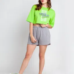 zink london zink Z Grey Cotton Shorts image 4