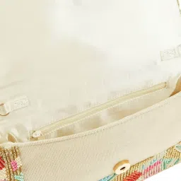 Accessorize London Multicolor Textured Small Clutch image 3