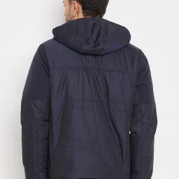 Duke Navy Regular Fit Hooded Jacket image 2