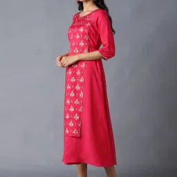 Aurelia Pink Floral Print A-Line Dress image 3