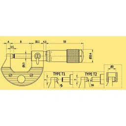 Baker Digital Tube Micrometer 0-25 mm Range 0.001 mm, DMM25-T1 image 2