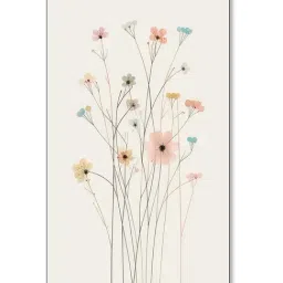 Nestroots Symphony Black Frame Floral Canvas Wall Painting - Set of 4 image 2