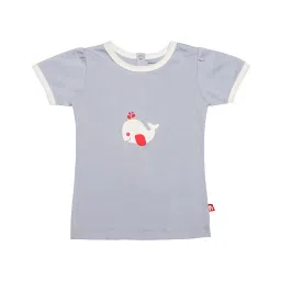 Nino Bambino Kids Blue & White Printed T-Shirt with Pants image 3