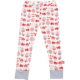 Nino Bambino Kids Blue & White Printed T-Shirt with Pants image 4