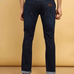 Wrangler Navy Regular Fit Lightly Washed Jeans image 2