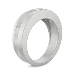 EMORI White Gold Noel Solitaire Ring for Men image 3