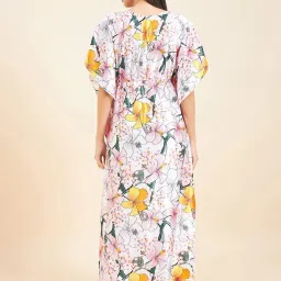 Sweet Dreams White Floral Print Kaftan image 2