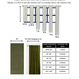 Swayam Leaf Printed Eyelet Long Door Curtain - Set of 1 (9 Ft) image 5