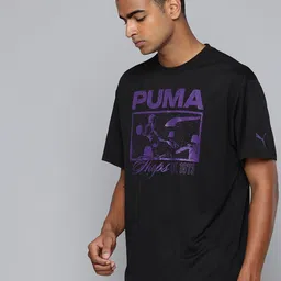 Puma Rival Rage Printed Drop-Shoulder Sleeves DryCell Relaxed Fit Basketball T-shirt image 2