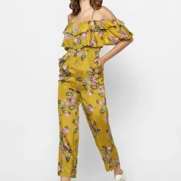 Only Golden Palm Floral Print Jumpsuits image 4